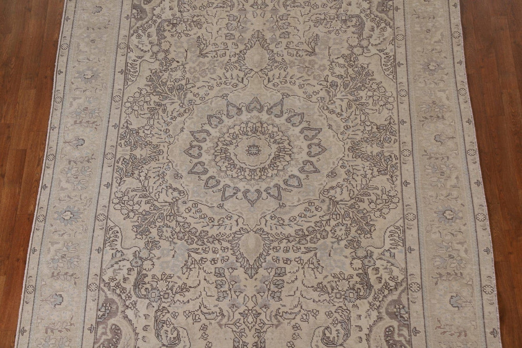 Distressed Tabriz Persian Area Rug 7x10