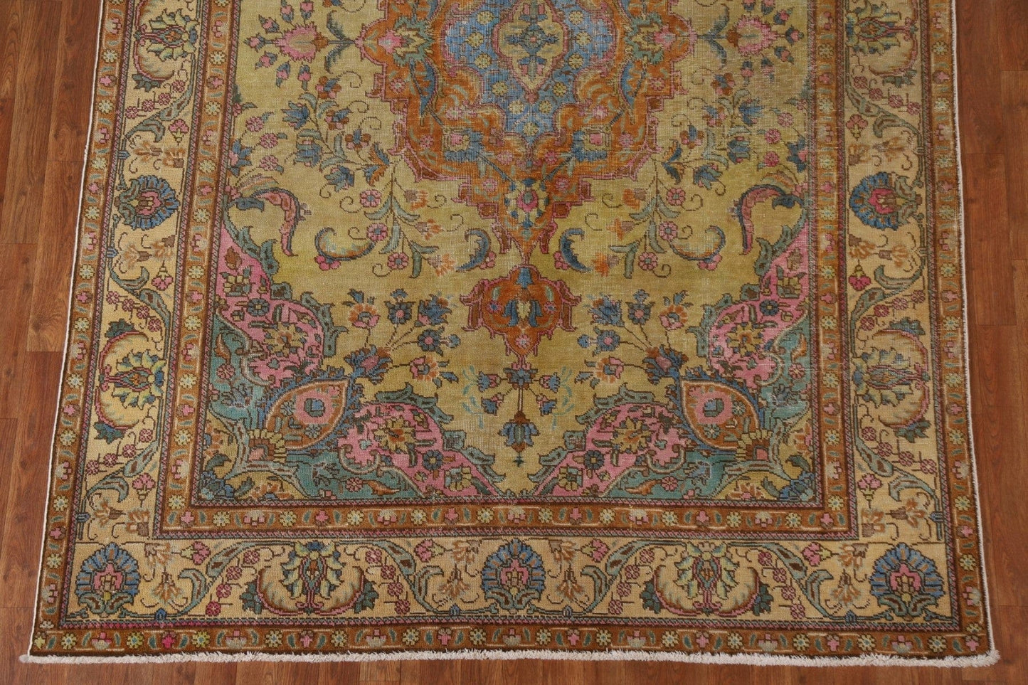 Distressed Over-Dyed Tabriz Persian Area Rug 6x10