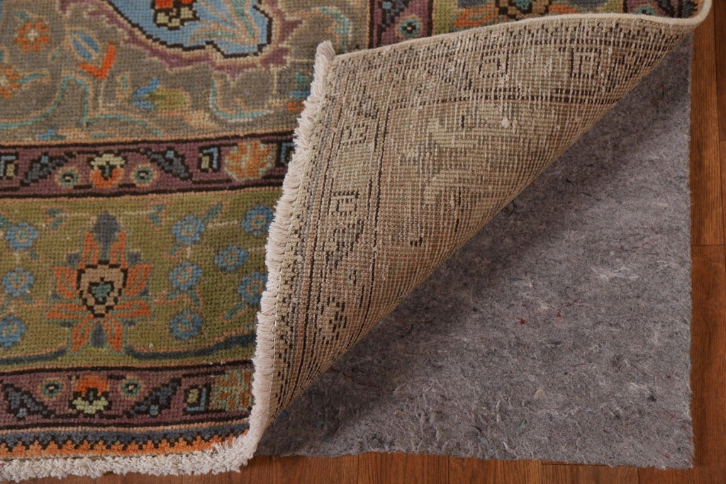 Distressed Over-Dyed Tabriz Persian Area Rug 7x9