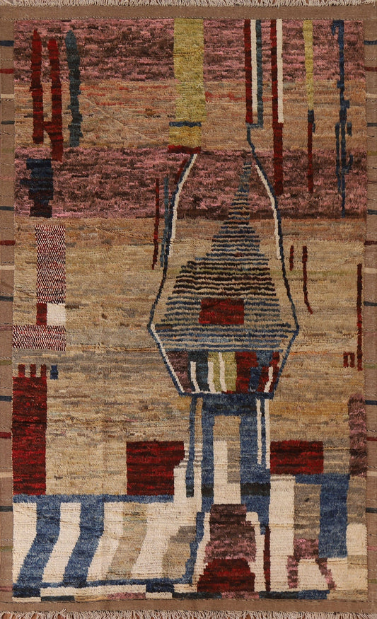 Abstract Moroccan Area Rug 6x9