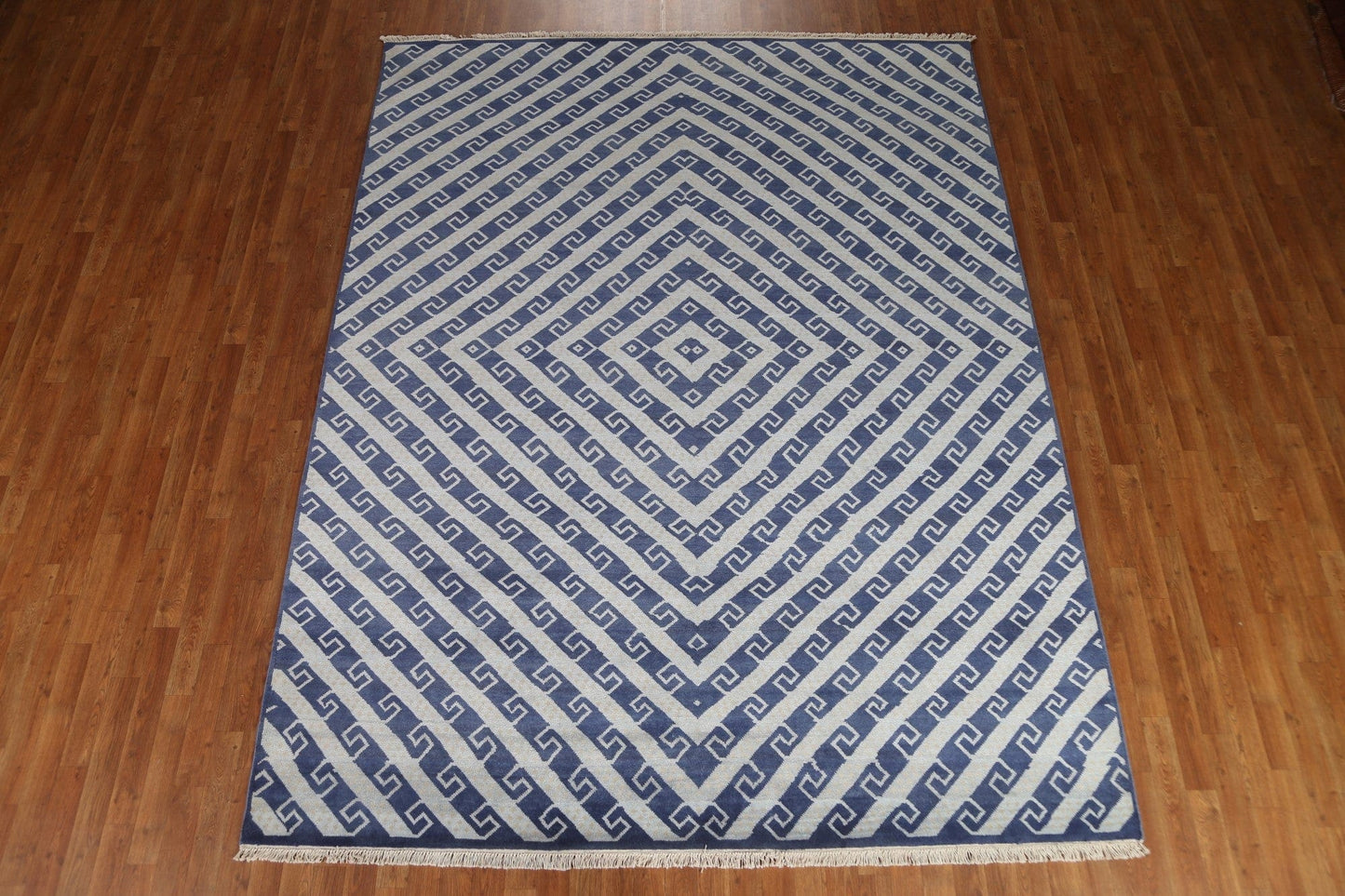 Gray/ Blue Gabbeh Modern Area Rug 8x10