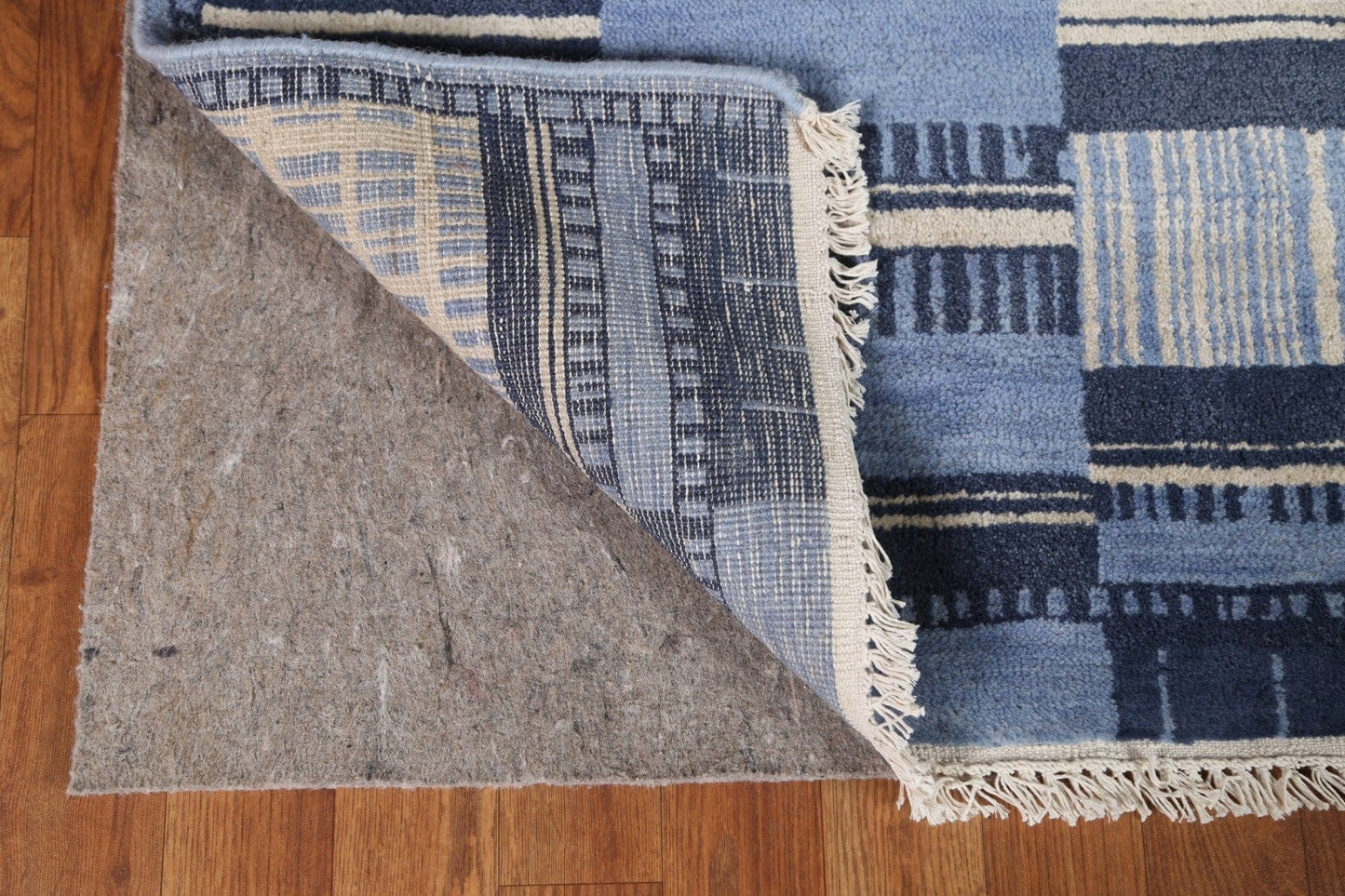 Blue Modern Gabbeh Indian Area Rug 8x9