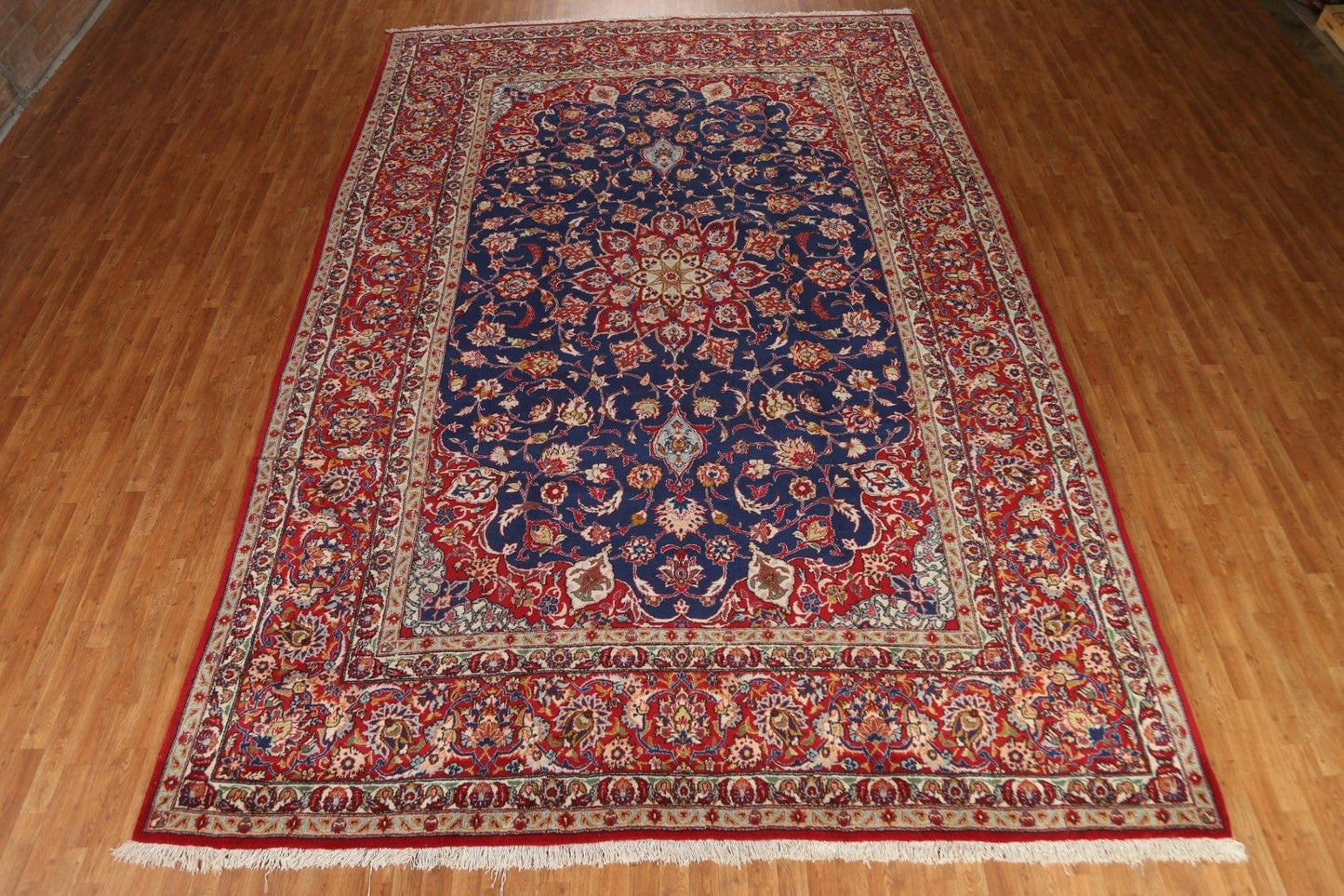 Vegetable Dye Isfahan Persian Large Rug 11x16