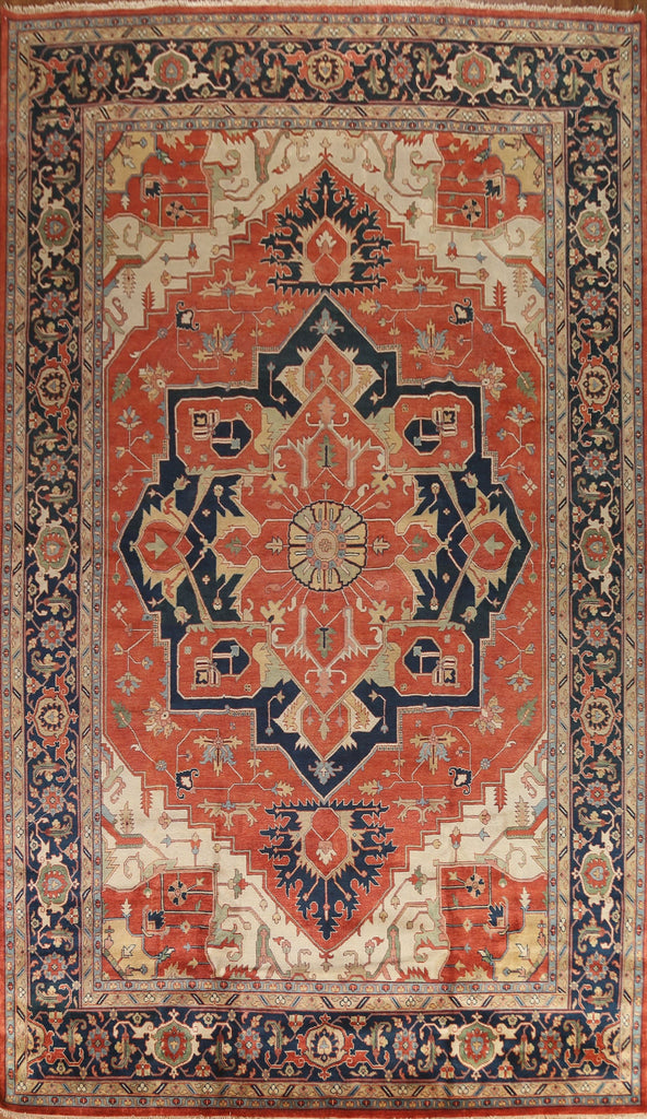 Geometric Heriz Serapi Indian Large Rug 12x18