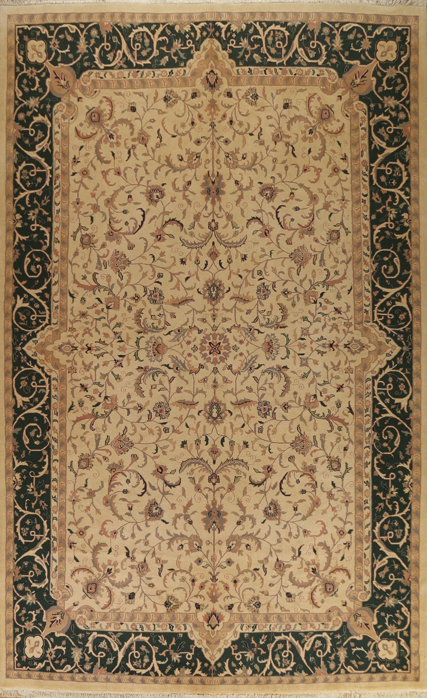 All-Over Floral Agra Indian Large Rug 10x14