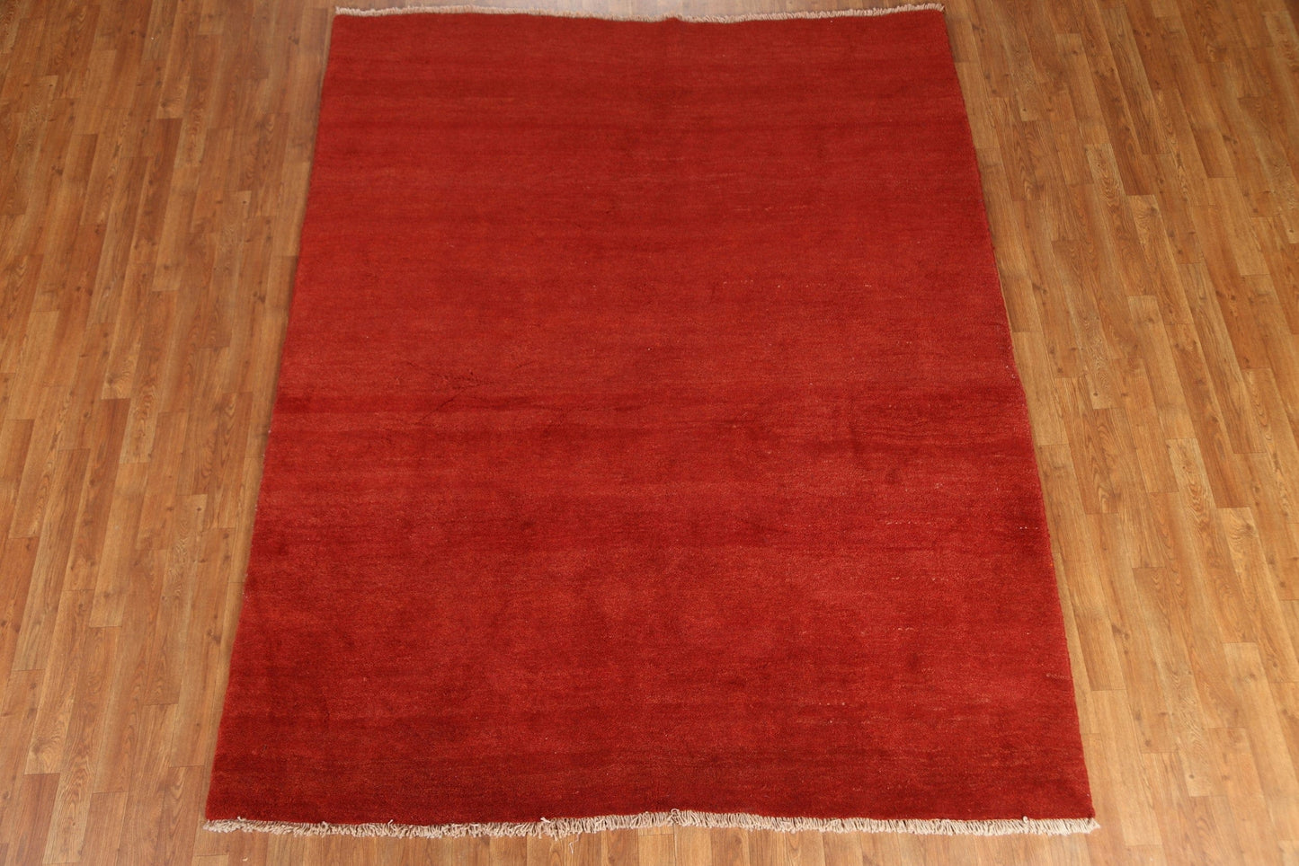 Solid Gabbeh Persian Rug Wool 7x8