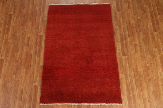 Solid Gabbeh Persian Rug 4x7