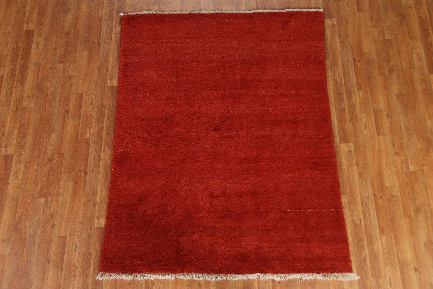 Solid Gabbeh Persian Rug Wool 5x6