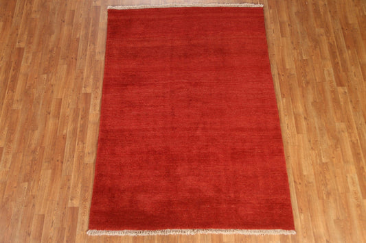 Solid Gabbeh Persian Rug Handmade 5x7