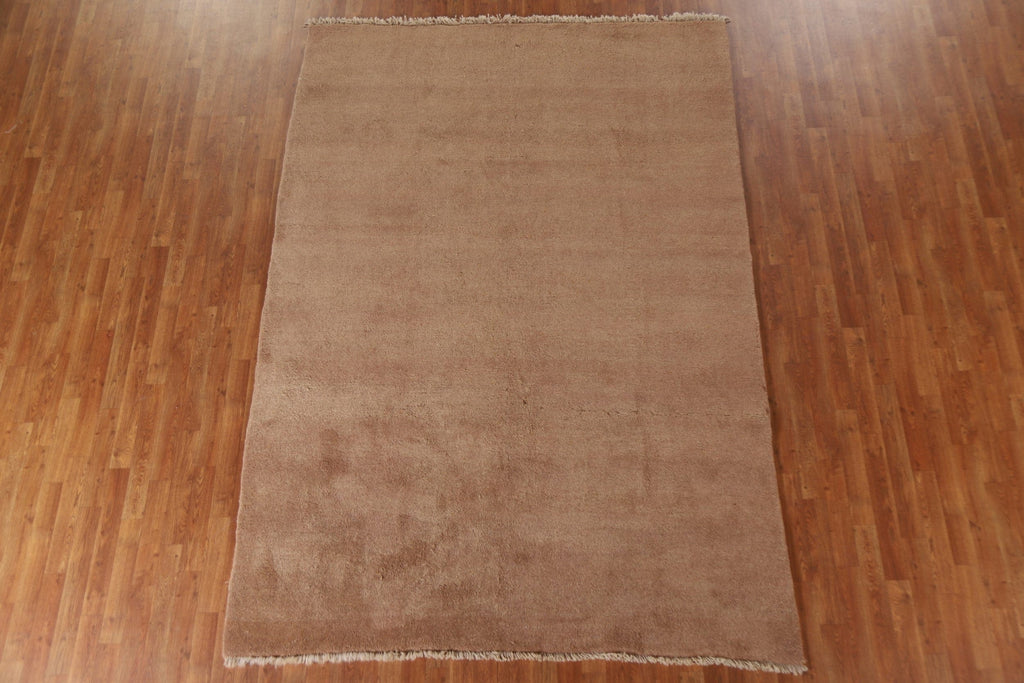 Solid Gabbeh Persian Rug 7x10