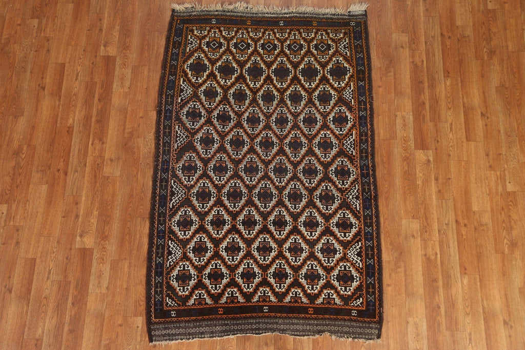 Vintage Vegetable Dye Gharajeh Persian Rug 4x5