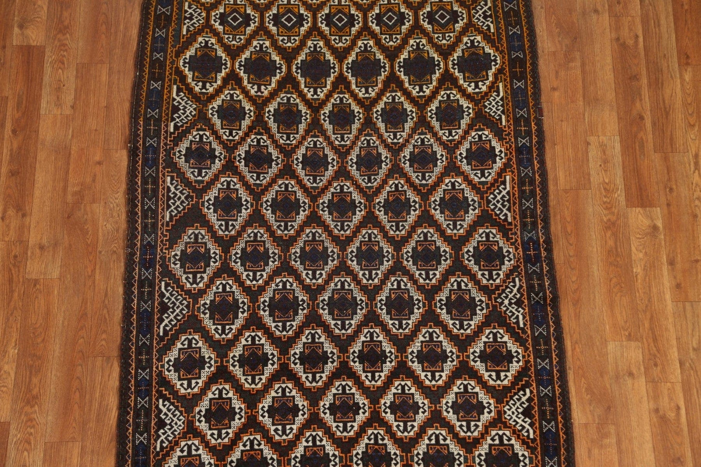 Vintage Vegetable Dye Gharajeh Persian Rug 4x5