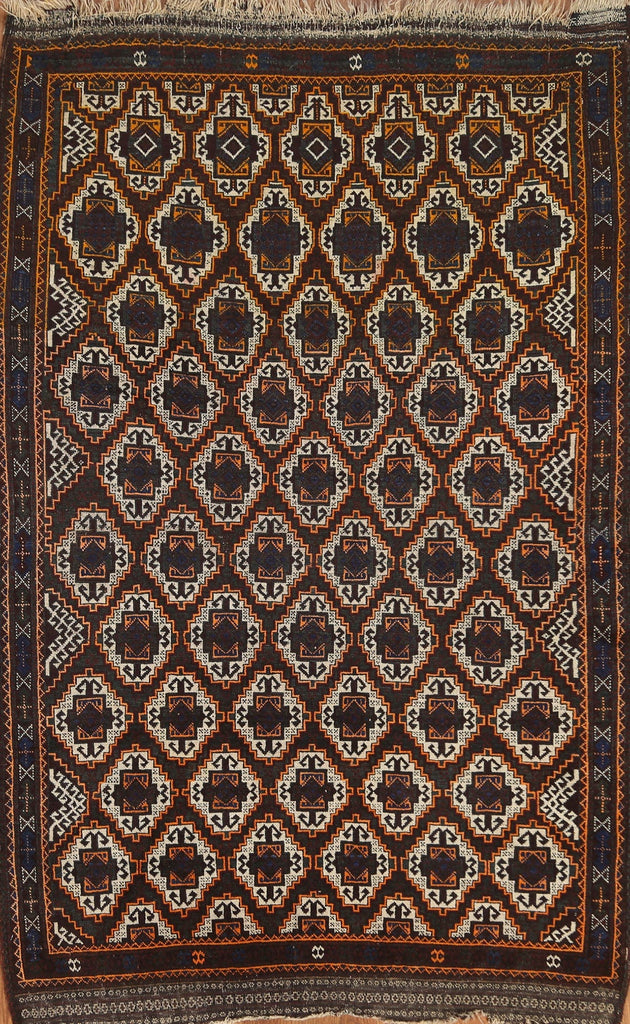 Vintage Vegetable Dye Gharajeh Persian Rug 4x5