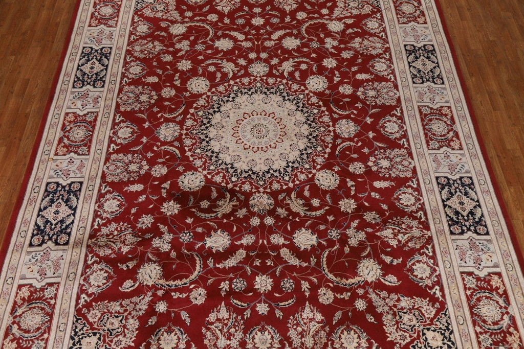 Red Floral Aubusson Area Rug 10x14