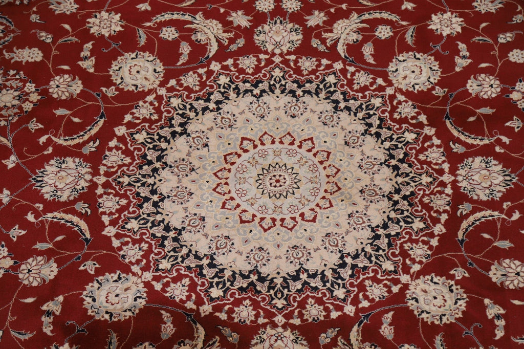 Red Floral Aubusson Area Rug 10x14