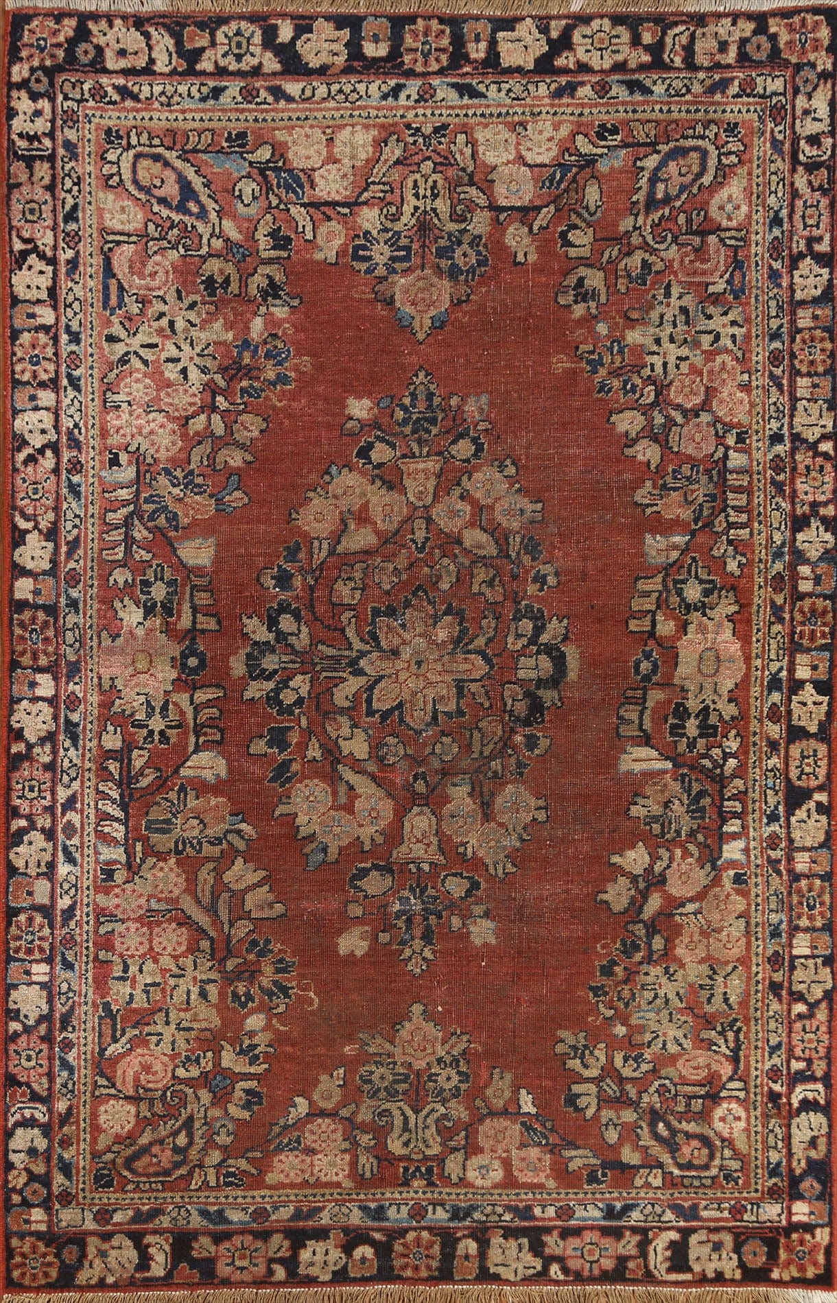 Floral Mahal Handmade Area Rug 4x6