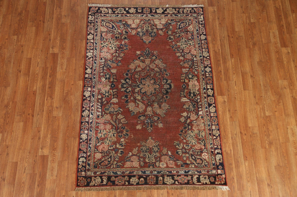 Floral Mahal Handmade Area Rug 4x6