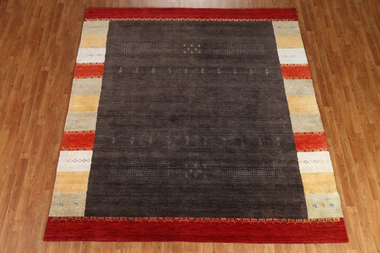 Gabbeh Area Rug Handmade 8x9