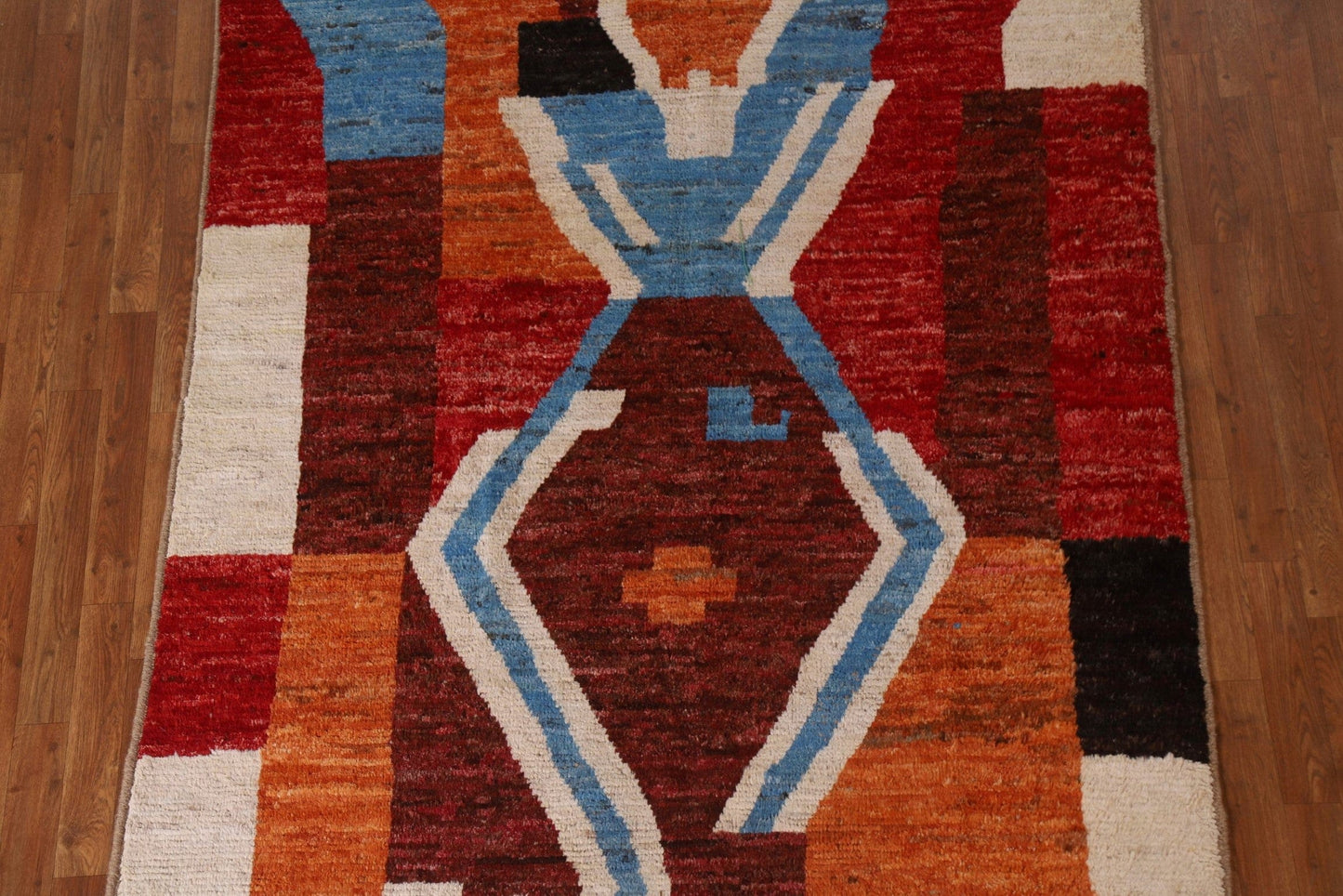 Abstract Moroccan Wool Area Rug 6x8