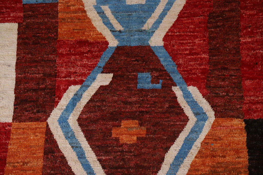 Abstract Moroccan Wool Area Rug 6x8