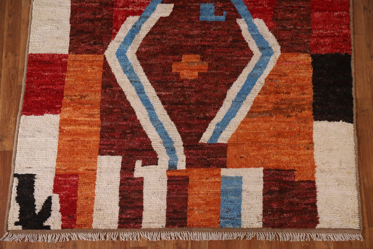 Abstract Moroccan Wool Area Rug 6x8