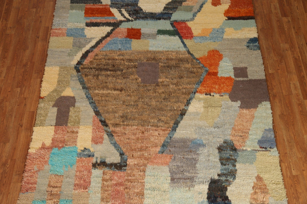 Abstract Moroccan Wool Area Rug 7x10