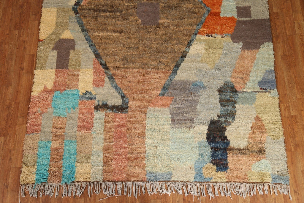 Abstract Moroccan Wool Area Rug 7x10