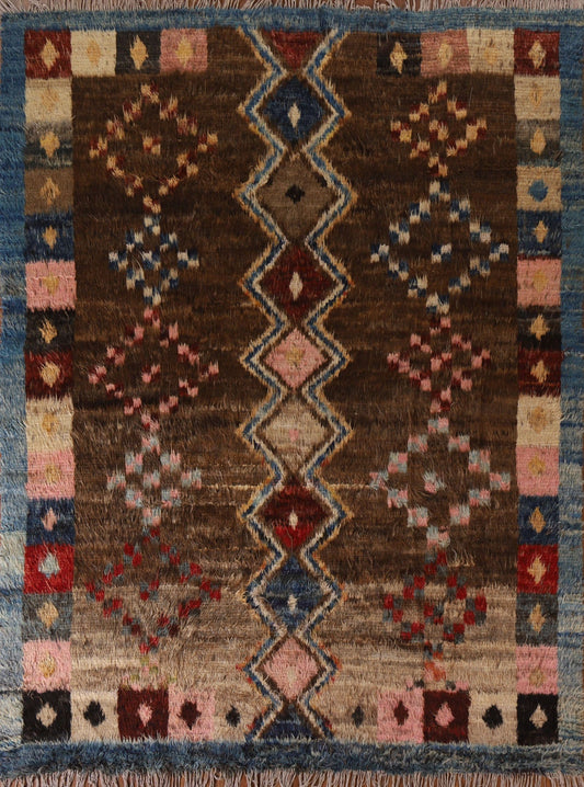 Wool Berber Moroccan Tribal Area Rug 8x10