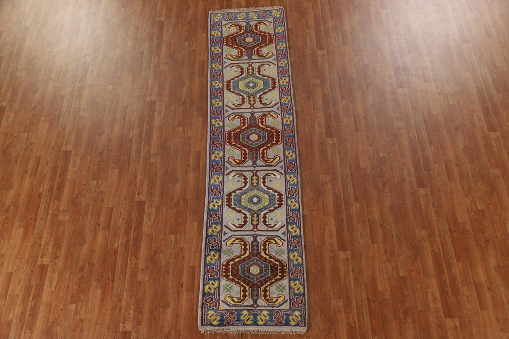 Heriz Serapi Geometric  Runner Rug Wool 3x10