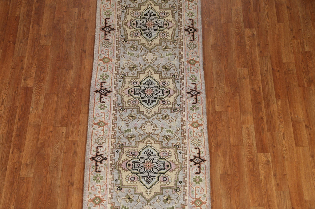 Geometric Heriz Serapi Runner Rug 3x8