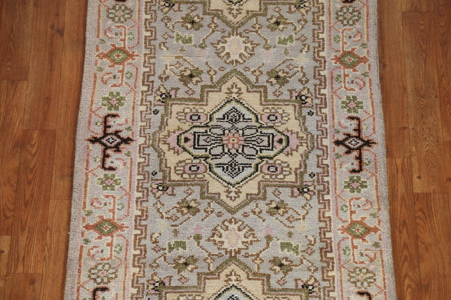 Geometric Heriz Serapi Runner Rug 3x8