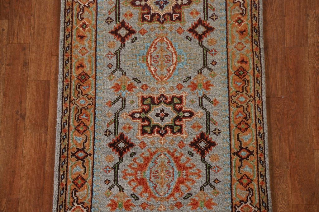 Geometric Heriz Serapi Runner Rug 3x8