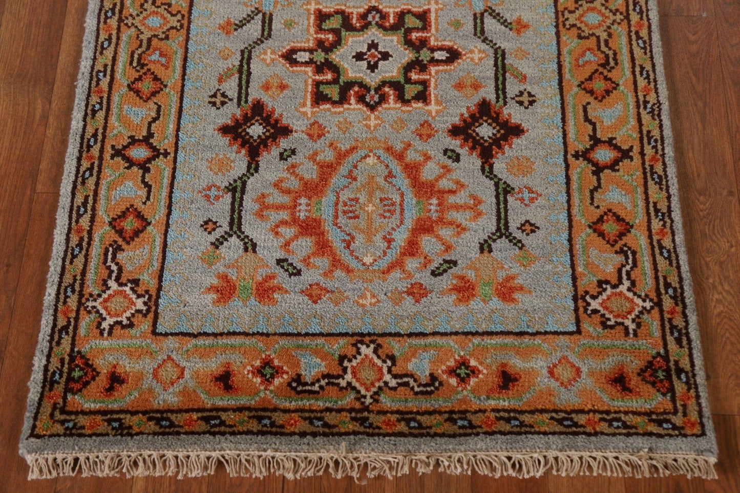 Geometric Heriz Serapi Runner Rug 3x8