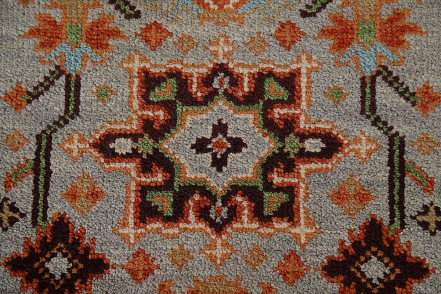 Geometric Heriz Serapi Runner Rug 3x8