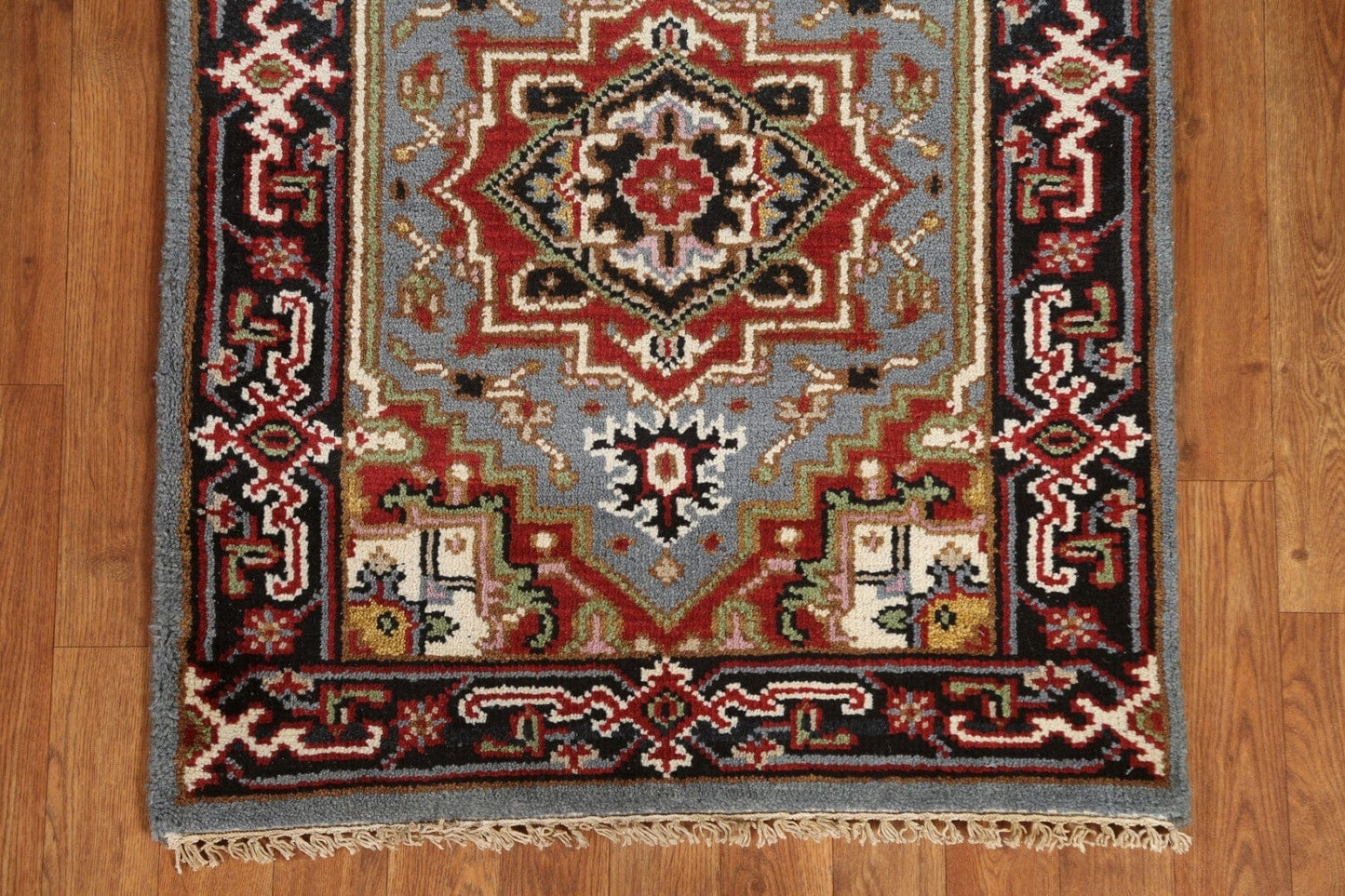 Geometric Heriz Serapi Runner Rug 3x10