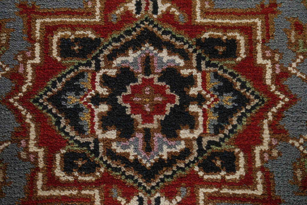 Geometric Heriz Serapi Runner Rug 3x10