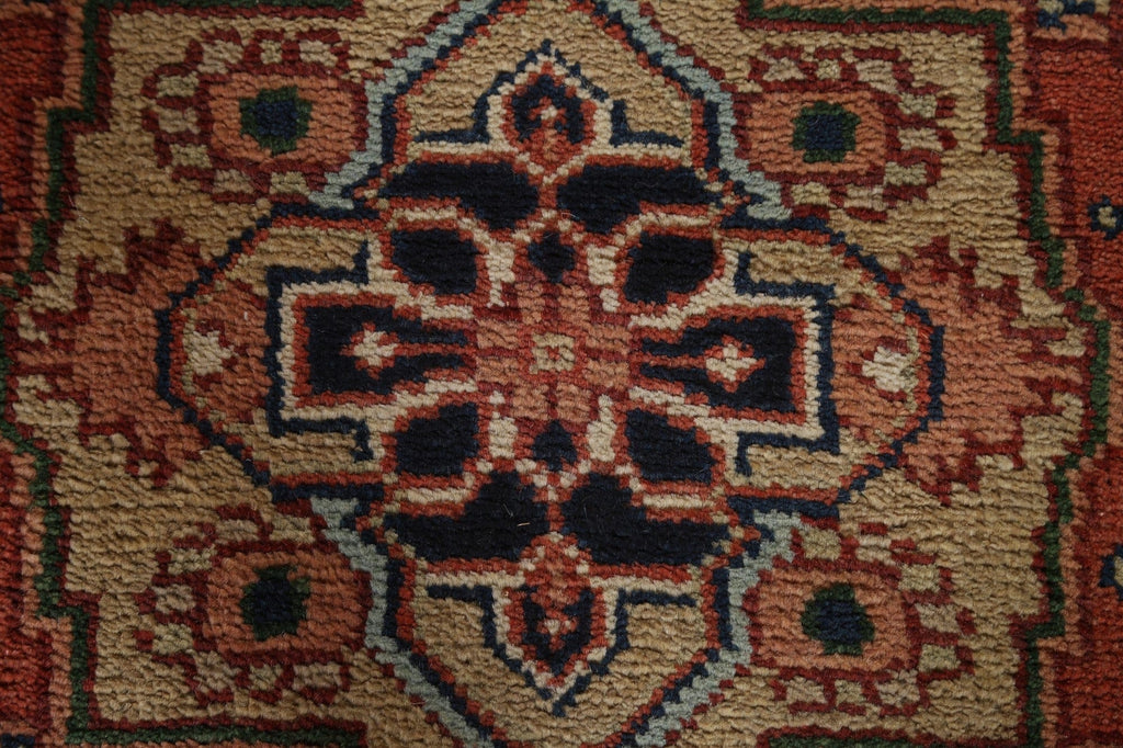 Geometric Heriz Serapi Runner Rug 3x12