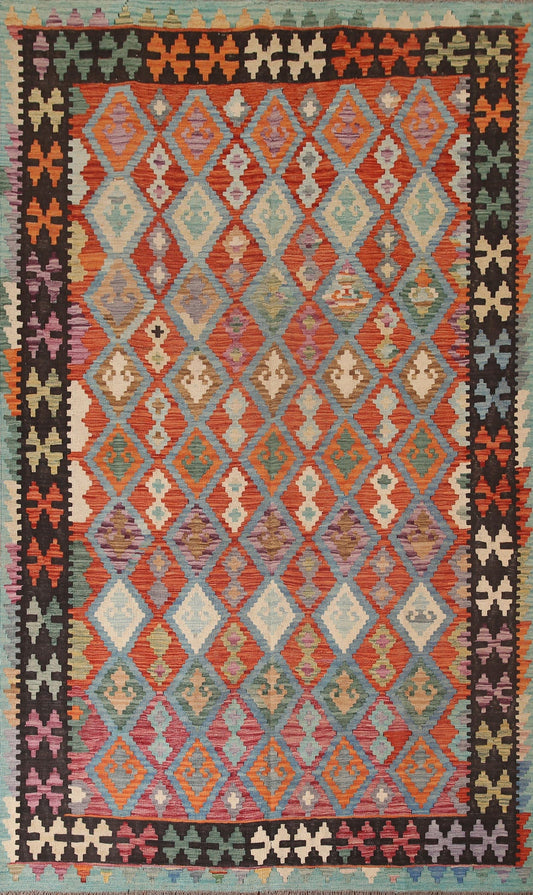 Reversible Wool Kilim Oriental Area Rug 6x10