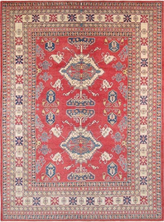 Kazak Collection Hand-Knotted Wool Area Rug- 9' 7" X 13' 4" 