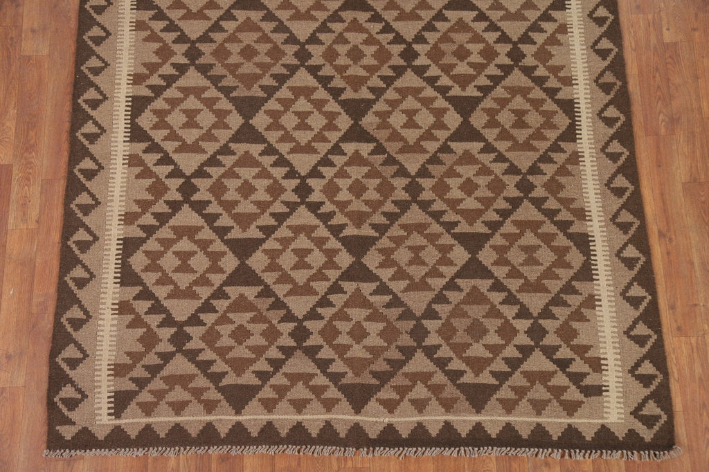 Reversible Wool Kilim Oriental Area Rug 5x8