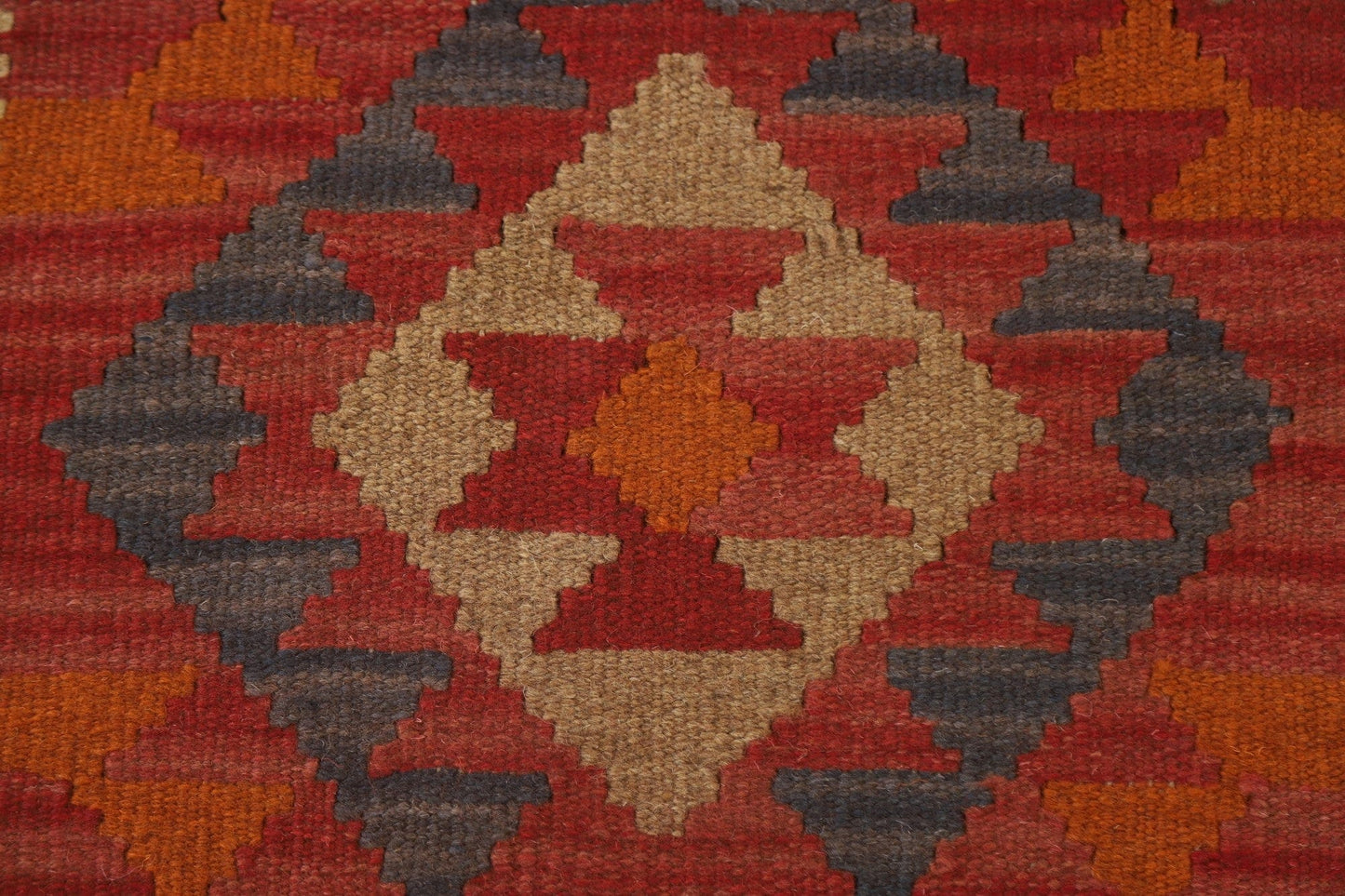 Geometric Kilim Oriental Runner Rug 3x7