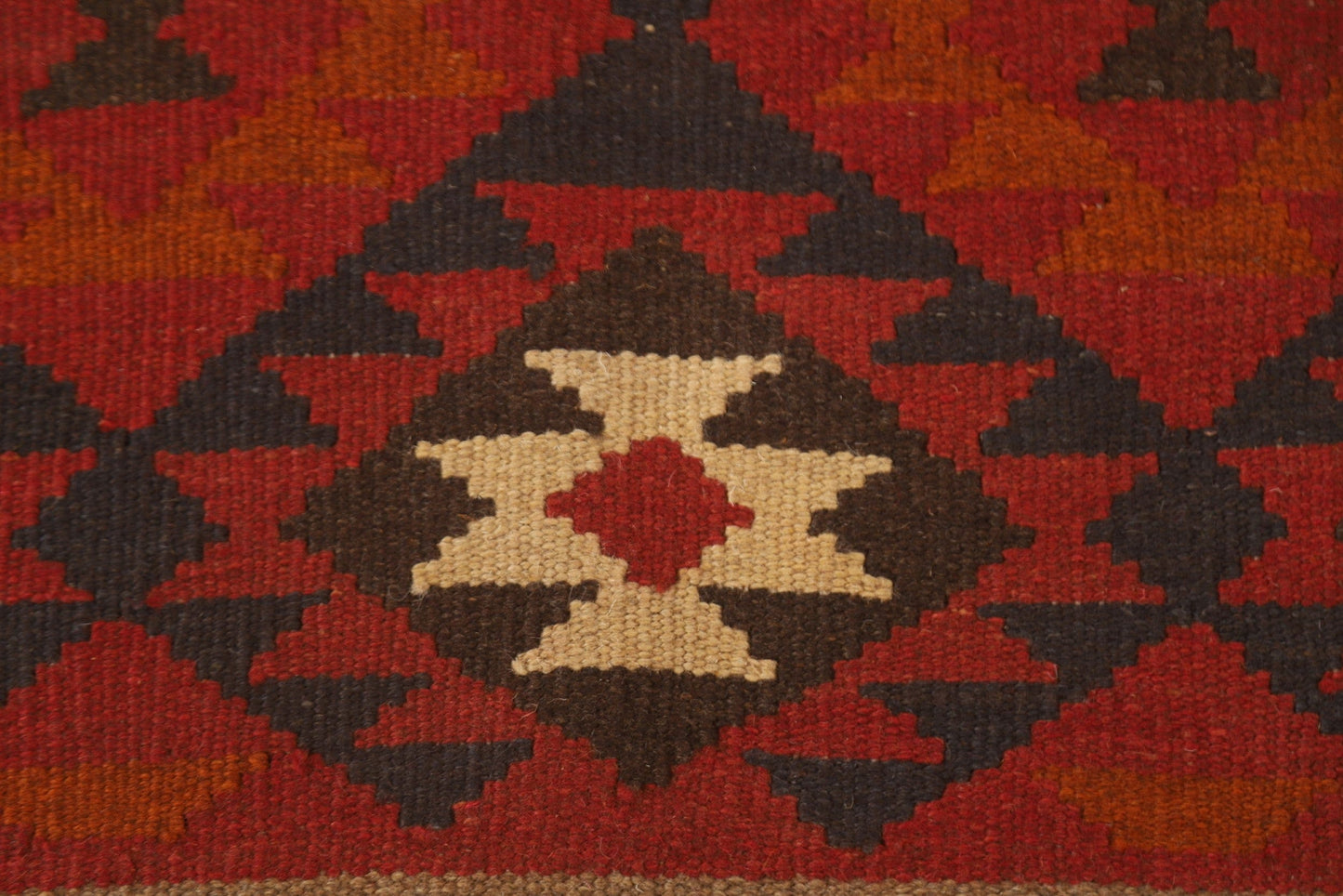 Geometric Kilim Oriental Runner Rug 3x7