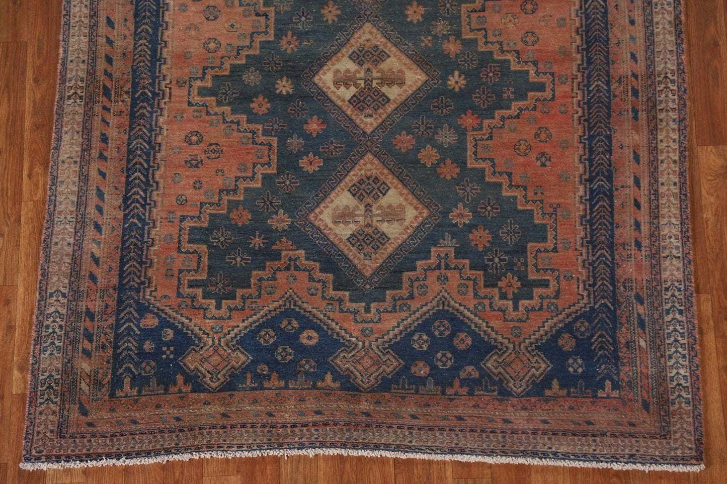 Antique Vegetable Dye Sirjan Persian Area Rug 5x6