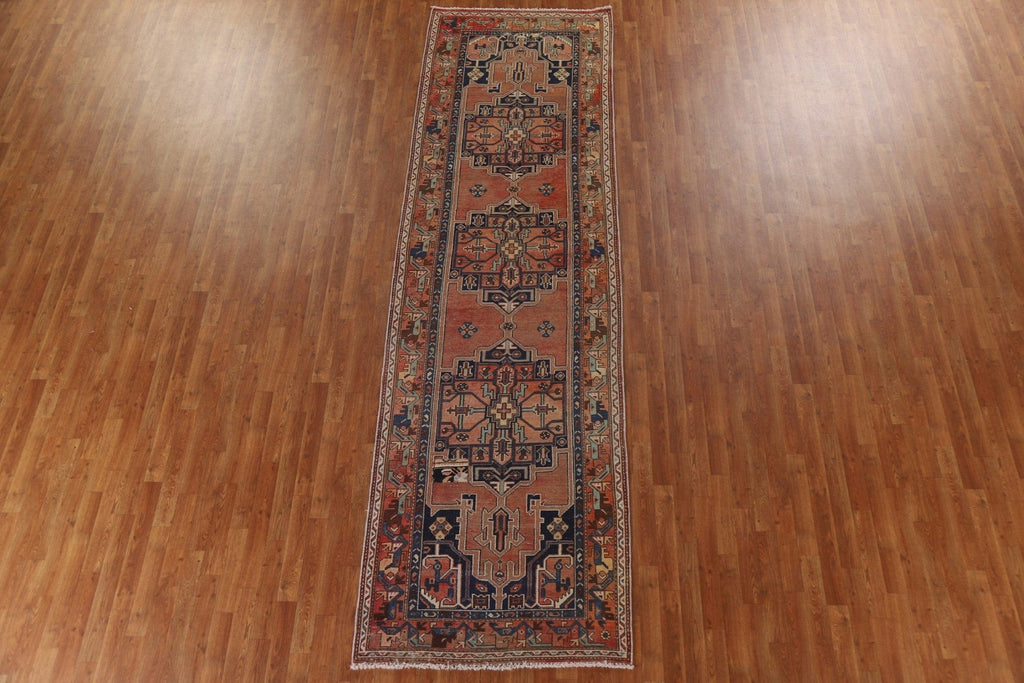 Vintage Hamedan Persian Runner Rug 4x13