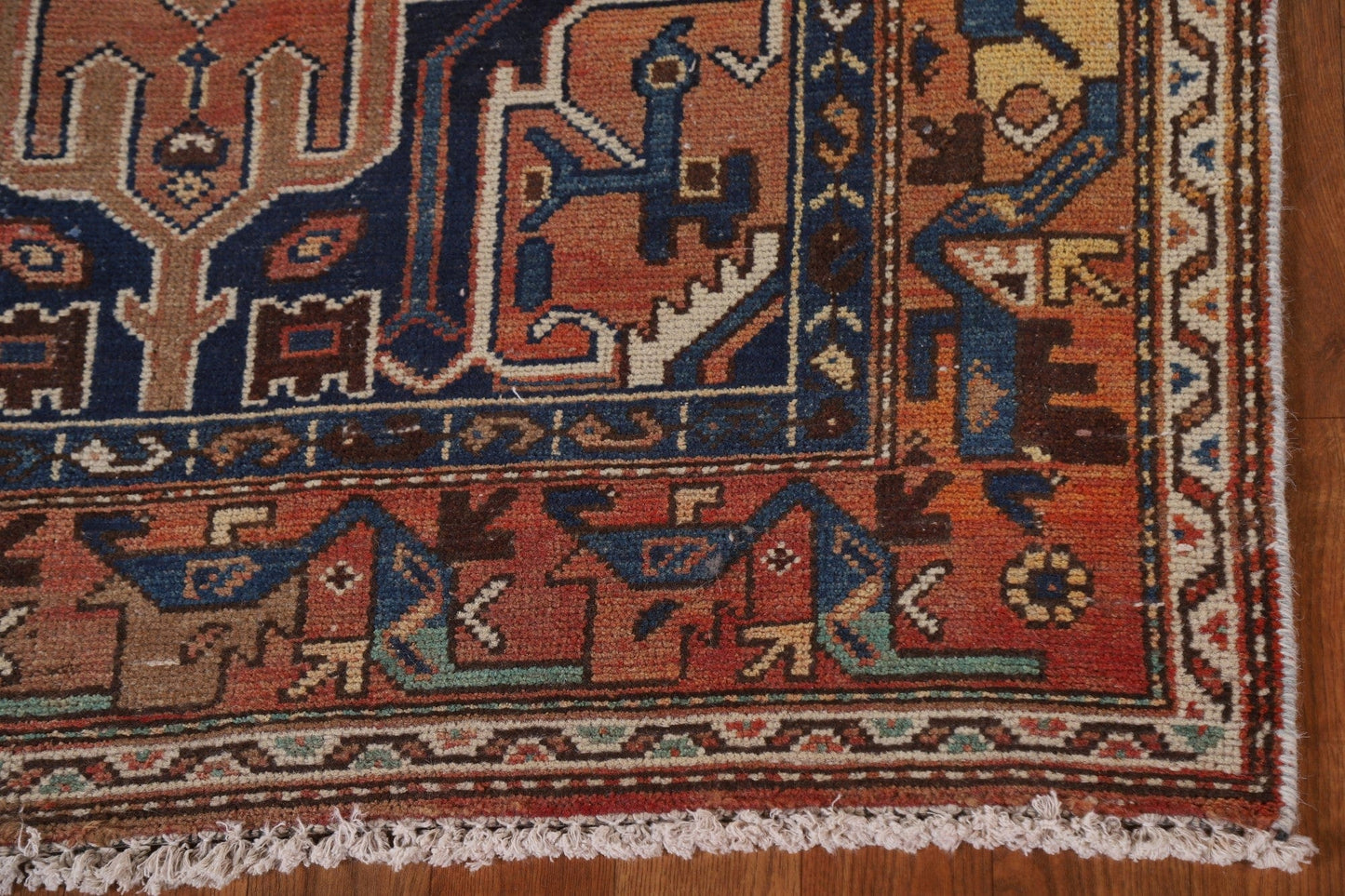 Vintage Hamedan Persian Runner Rug 4x13