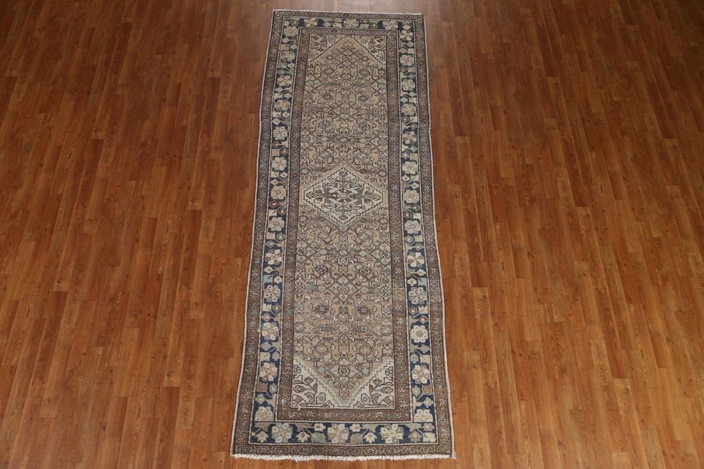 Geometric Hamedan Persian Runner Rug 3x10