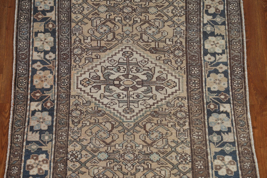 Geometric Hamedan Persian Runner Rug 3x10