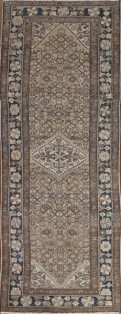 Geometric Hamedan Persian Runner Rug 3x10