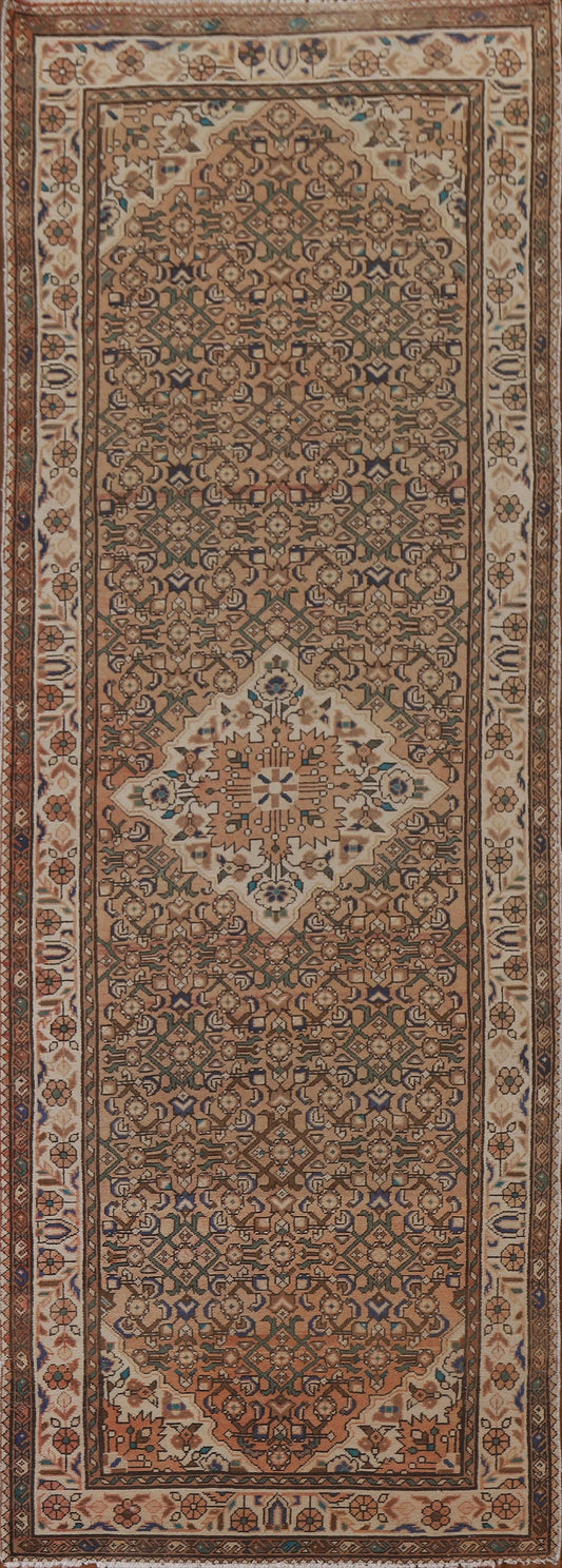 Vintage Hamedan Persian Runner Rug 4x11