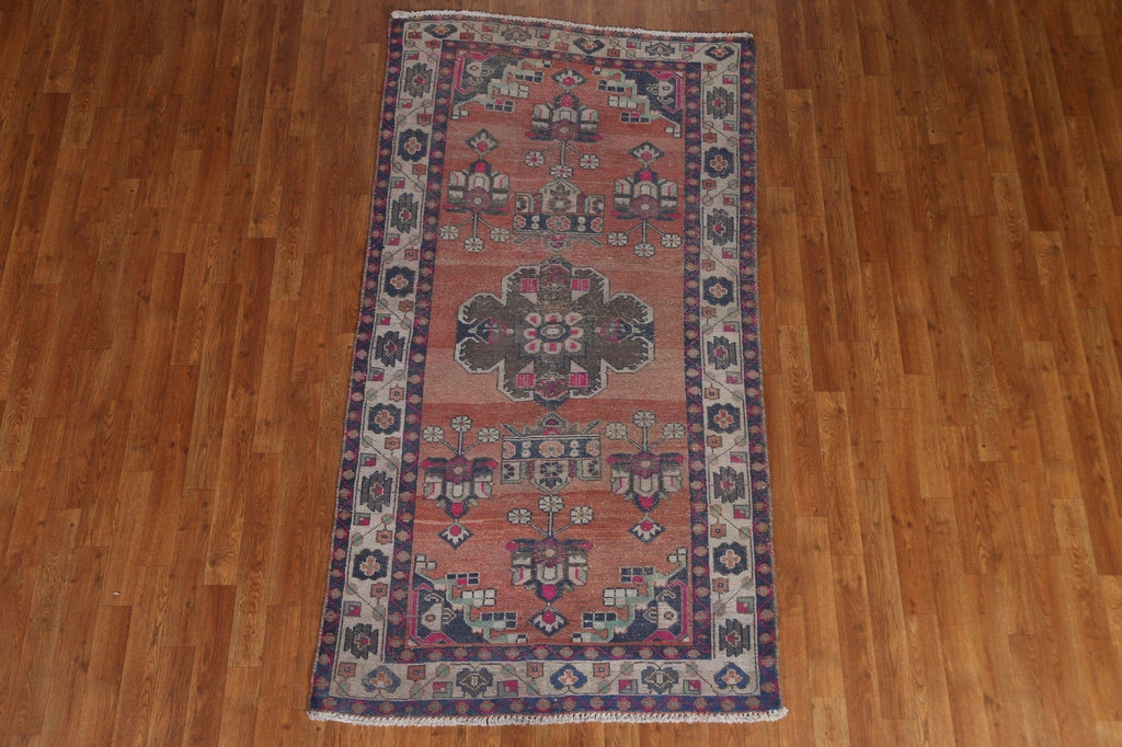 Vintage Hamedan Persian Area Rug 4x7